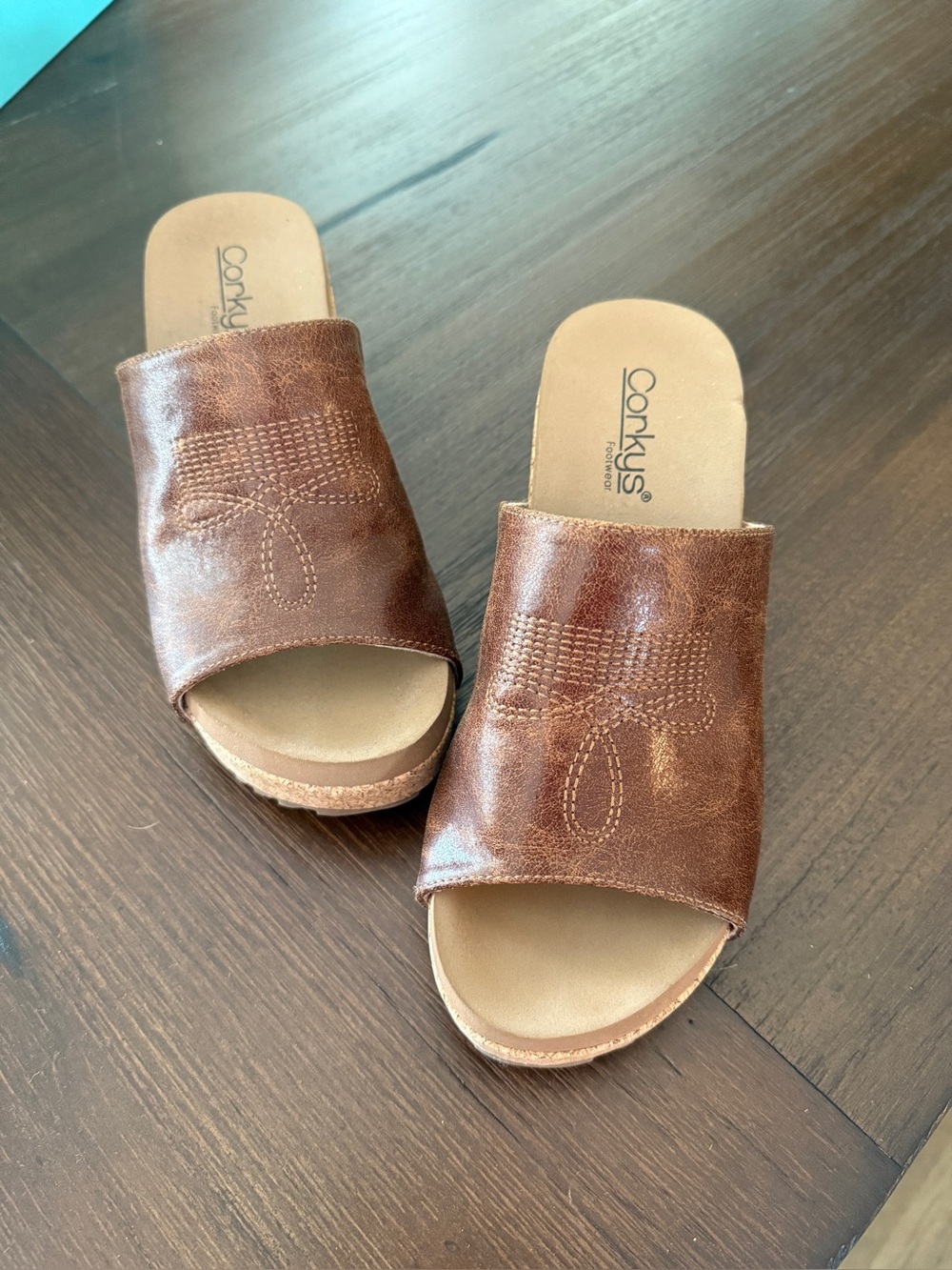 Boot stitch Corkys wedge